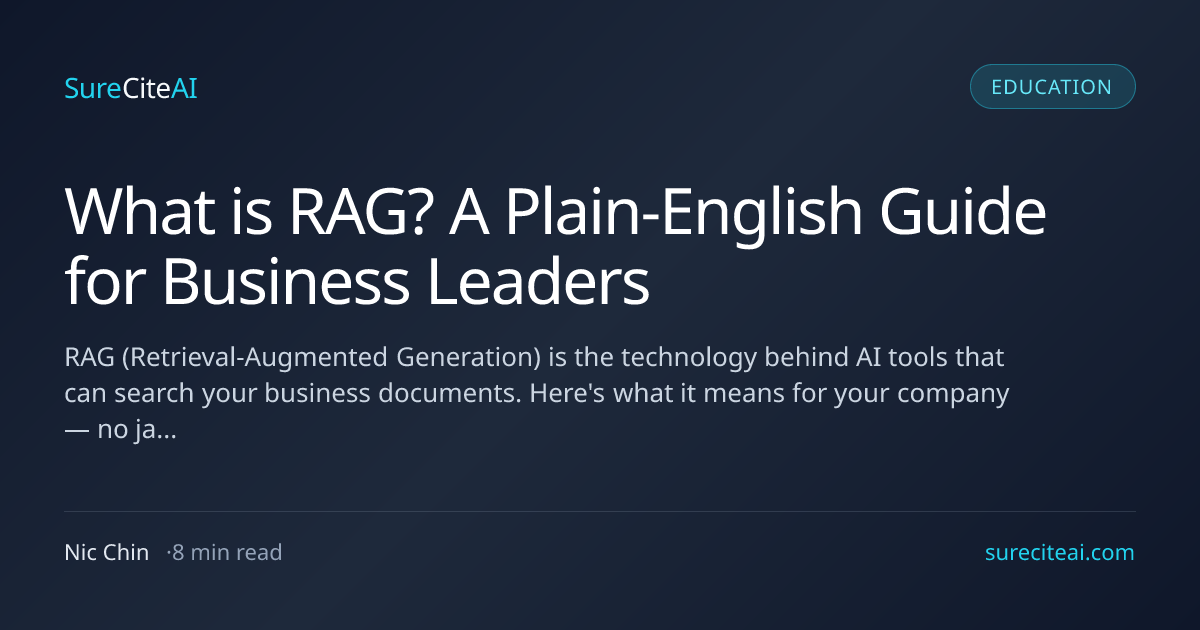 What is RAG? A Plain-English Guide for Business Leaders | SureCiteAI Blog